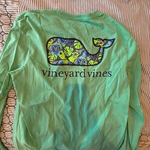 VINEYARD VINES GREEN LONG SLEEVE T-SHIRT, SIZE SMALL